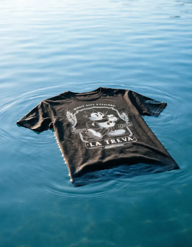 Camiseta Negra La Treva - Diseño oficial del bar musical cerveseria La Treva de Tarragona