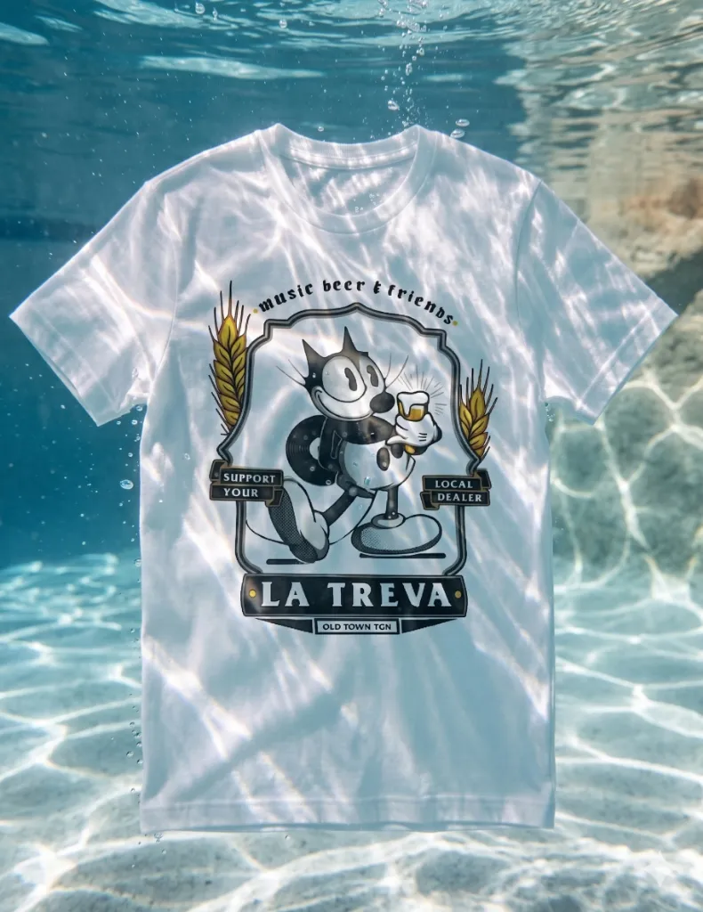 Camiseta Blanca La Treva - Colección oficial del bar de tapas La Treva en Tarragona Part Alta